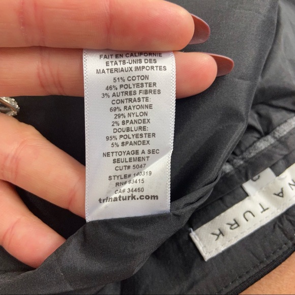 Trina Turk gold metallic weave ankle pants. 2 - Picture 9 of 11